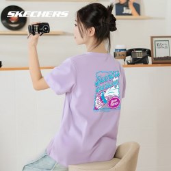 斯凯奇 运动生活男女通用短袖T恤FHL223U044-00EW
