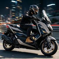 天鹰 TX150F 豪华版 复古燃油踏板摩托车 雅灰