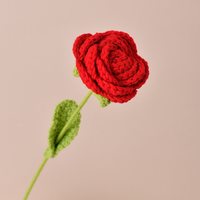 闻舒 Wenshu 闻舒 毛线钩织 巨无霸玫瑰花束 送女友闺蜜生日礼物 情人节礼物 粉色