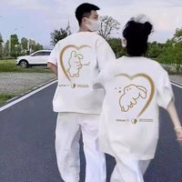 韩版纯棉t恤2026夏季新款短袖T恤时尚ins情侣装宽松百搭网红时尚