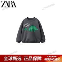 ZARA 2025秋季 男婴幼童 恐龙印花圆领长袖卫衣 1880908 802 灰色 M 3-4岁(104c)