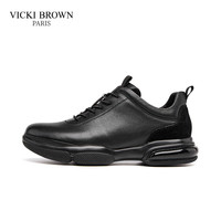 VICKI BROWN VICKIBROWN高档商务男鞋轻奢男士休闲鞋春季懒人一脚蹬皮鞋子