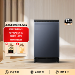 米家 小米出品 米家波轮洗衣机 12kg租房全家大容量XQB120MJ301
