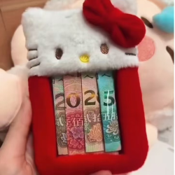 卡通kitty毛绒追星卡套卡包 新年礼物挂饰