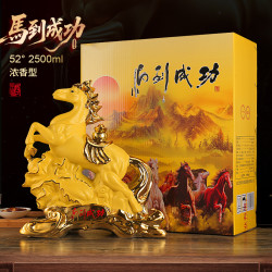 一河一村马到成功浓香型52度白酒粮食酒高档礼盒装适合送礼52度