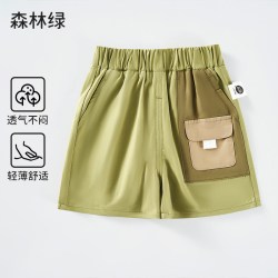 欧孕 男童裤子休闲短裤宝宝夏季薄款纯棉五分裤儿童工装运动裤外出