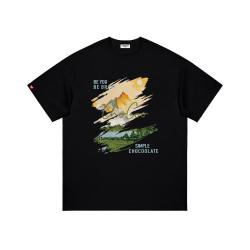 I.T CHOCOOLATE印花夏季全棉亲肤短袖T恤情侣