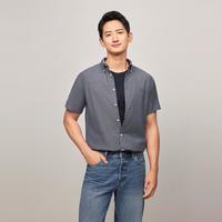 限尺码：TOMMY HILFIGER TommyHilfiger夏季男易打理修身短袖衬衫外套