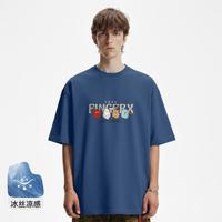 I.T it fingercroxx夏冰丝圆领短袖男女情侣款宽松T恤