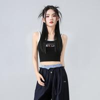 I.T it ccaabb女装上衣夏季辣妹风修身圆领女式休闲背心