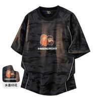 I.T FINGERCROXX个性印花街头时尚百搭男士休闲迷彩T恤男