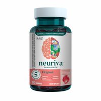 Neuriva 大脑支持补充剂 - 脑动力原味草莓软糖（一瓶 50 粒）、磷脂酰丝氨酸、无麸质、素食、支持焦点熟记集中性学习，提高准确性