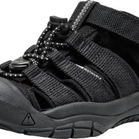KEEN 儿童 Newport H2 闭趾水凉鞋, 黑色/黑色/黑色