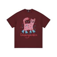 I.T UDG 女装卡通小猫印花韩版宽松短袖纯棉亲肤T恤