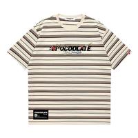 I.T CHOCOOLATE基础条纹印花LOGO短袖T恤男女