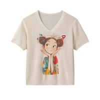 I.T CHOCOOLATE 女士V领薄款针织衫
