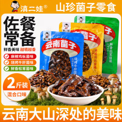 滇二娃 云南即食菌菇2斤香蕈鸡枞菌牛肝菌松茸菌解馋小吃休闲零食