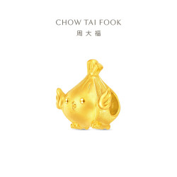 周大福 蒜鸟足金黄金转运珠F238660 约0.65g计价(工费180)