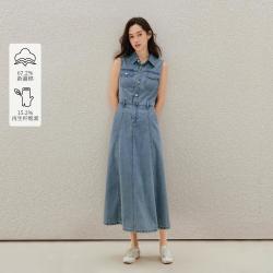 茵曼 女士法式复古牛仔无袖连衣裙 2026