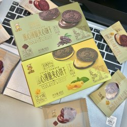 卡宾熊 2卡宾熊彩盒装熊心薄脆夹心饼干独立包装花生酱酥脆休闲零食解馋