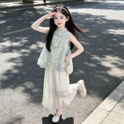 兜兜王国 夏季女童汉服2026新款旗袍小女孩中式国风套装儿童大童超好看夏装 图片色  150