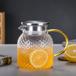 嘿时光 高硼硅米粒凉水壶 1000ml