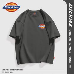 Dickies 儿童短袖t恤2026新款童装男孩纯棉上衣时尚男童上衣夏装 碳灰（小标） 150
