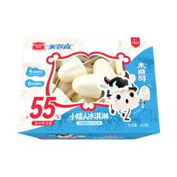 美登高 小矮人木糖醇冰淇淋 生牛乳口味360g/盒 牛奶雪糕冰激凌冷饮