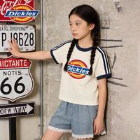 Dickies 女童套装2026新款美式可爱上衣时髦洋气儿童牛仔短裤薄款女孩衣服