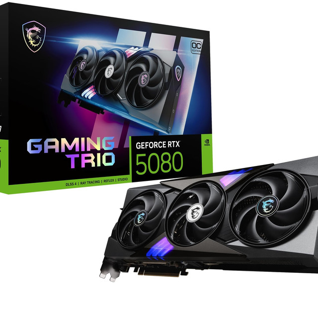 微星 Gaming RTX 5080 16G Trio OC 显卡 16GB GDDR7 256位