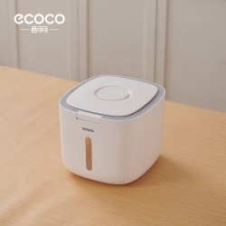 意可可 装米桶防虫防潮密封加厚米缸盒面桶大米面粉储存罐家用收纳储米箱 大号-北欧灰