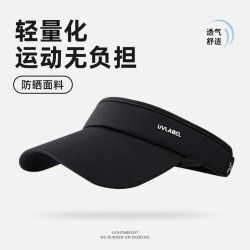 WRELS 运动大帽沿防晒空顶帽女夏季开车防紫外线运动户外跑步透气遮阳帽