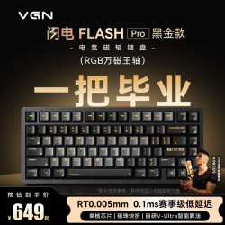 VGN 热插拔 机械键盘  万磁王轴 黑金 RGB