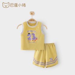 巴厘小猪 速干透气 菊黄 73cm 儿童运动套装