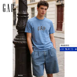 Gap 男女装春季款纯棉字母logo短袖T恤