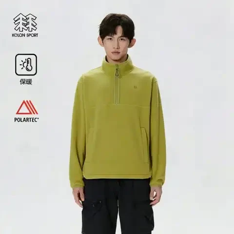 KOLON SPORT 男女同款刺绣抓绒衣 LUZT5ST522