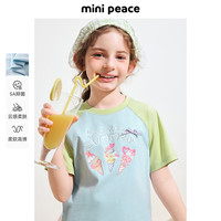 Mini Peace [5A抗菌]MINIPEACE太平鸟童装女童短袖T恤多巴胺儿童夏装冰淇淋潮