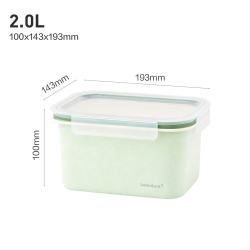 LOCK&LOCK 不锈钢双面陶瓷保鲜盒 大号 2L