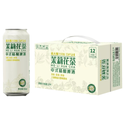 燕大师 醇厚 茉莉花茶啤酒   500mL 12罐 500ml