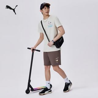 PUMA 639544 纯棉圆领 雪白色 XL 运动T恤