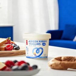 乐纯 希腊酸奶限糖原味0糖全脂400g*2桶低温酸奶