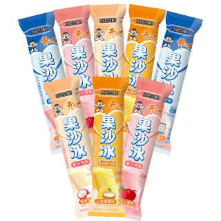 旺旺 开心果沙冰混合口味85ml*8支棒棒冰碎冰冰果汁饮料