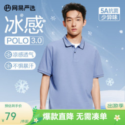 网易严选 男士POLO衫 3996650 灰蓝色 XL