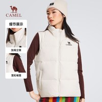 骆驼 情侣羽绒马甲 M13CAEC013 立领短款