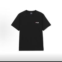 百亿补贴：FILA SS26小LOGO圆领刺绣LOGO短袖T恤黑白 FS262RS01X045/42