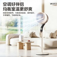 奥克斯 空气循环扇除湿3D立体送风轻音立式电风扇卧室大风力落地扇