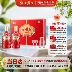 西凤酒 20年凤香型白酒 52度 500mL 2瓶  20年窖龄礼盒装（含酒具）
