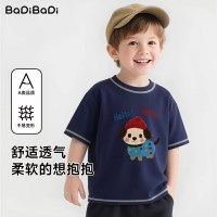 BADiBADi 2026爆款男童打底夏季休闲T恤纯棉舒适卡通上衣宝宝短袖