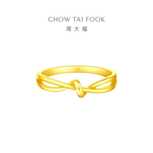 周大福 ING系列足金戒指 F230626 2.1g 黄金戒指