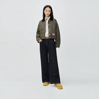 Lee 26春秋新款灯芯绒翻领短款工装夹克